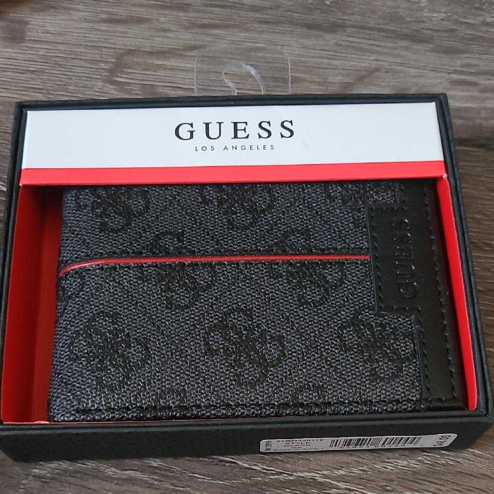 Guess Black and Red Card Holder